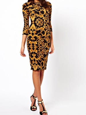 obraz <p>A printed dress is great for those lazy days when even an accessory seems like a hassle. This baroque print dress from ASOS has enough going on to keep you looking classy all day.</p>
<p>$52.62, <a title="Printed Dress" href="http://www.asos.com/ASOS/ASOS-Midi-Bodycon-Dress-In-Baroque-Print/Prod/pgeproduct.aspx?iid=2666179&SearchQuery=bodycon&sh=0&pge=2&pgesize=20&sort=-1&clr=Print%20" target="_blank">ASOS</a></p>