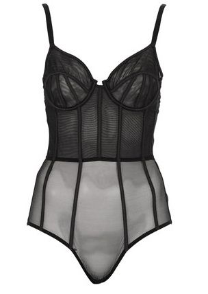 <p>We know this can be a super problem area but when it comes to lingerie and your hips, don't fight it! Go for a body suit, like <a title="Bodysuit" href="http://us.topshop.com/webapp/wcs/stores/servlet/ProductDisplay?beginIndex=0&viewAllFlag=&catalogId=33060&storeId=13052&productId=9027831&langId=-1&categoryId=&searchTerm=bodysuits&pageSize=20" target="_blank">this one from Topshop</a>. it'll be playful and flirty while making your hips give you a great shape. If a bodysuit isn't for you, try a garter belt that will hug your curves in all the right places. </p>