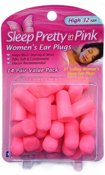 <p>If you're like me you need total silence to go to sleep. But earplugs are so...not sexy. That's where "Pretty Pink Earplugs" come in. They are earplugs...but pink! Get it? I don't. Apparently, the idea of a PINK earplug makes a huge difference in sex appeal. I don't know about you, but when my guys asks me to "take it all off" he usually whispers, "but keep in the pink ear plugs, they're so hot." But I can't hear him because I'm wearing ear plugs. Being a girl is hard!</p>