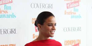 <p><a href="http://www.cosmopolitan.com/cosmo-latina/michelle-rodriguez-cosmo-for-latinas-summer-2013-cover#slide-1" target="_blank">Michelle Rodriguez</a>, our Fun Fearless Latina of the Year, looked stunning in a red long-sleeved dress. </p>
<p> </p>