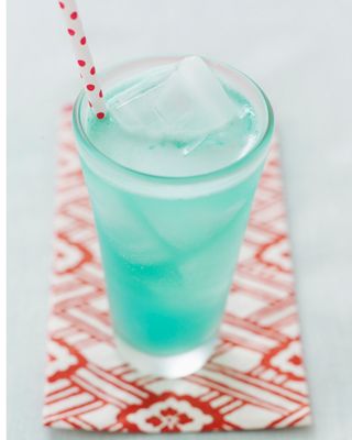 2 oz. white Jamaican rum
 1 oz. simple syrup
 ¾ oz. blue curacao
 ½ oz. lime juice
 ½ oz. lemon juice
 Combine all the ingredients in a cocktail shaker. Top with ice and shake vigorously. Strain into a Collins glass or tiki glass filled with fresh ice. This drink has no garnish.
 Source: "101 Tropical Drinks" by Kim Haasarud