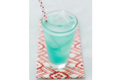 2 oz. white Jamaican rum
 1 oz. simple syrup
 ¾ oz. blue curacao
 ½ oz. lime juice
 ½ oz. lemon juice
 Combine all the ingredients in a cocktail shaker. Top with ice and shake vigorously. Strain into a Collins glass or tiki glass filled with fresh ice. This drink has no garnish.
 Source: "101 Tropical Drinks" by Kim Haasarud