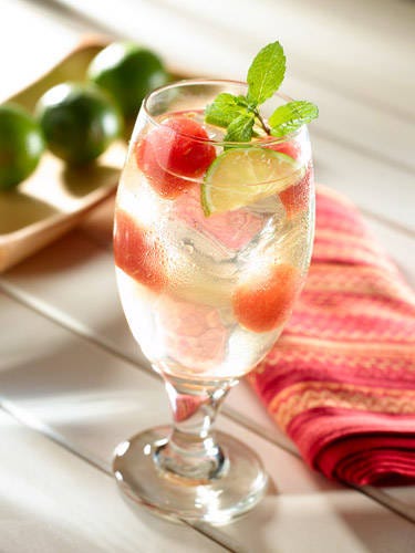 <i>2 mint sprigs<br />
2 bottles of Lipton Diet Green Tea with Watermelon<br />
¼ c. lime juice<br />
7½ oz. light rum</i><br /><br />
Combine all ingredients in a glass filled with ice and stir.
<br /><br /><i>Source: <a href="www.facebook.com/liptonicedtea" target="_blank">Lipton Iced Tea</a></i> <i>2 mint sprigs<br />
2 bottles of Lipton Diet Green Tea with Watermelon<br />
¼ c. lime juice<br />
7½ oz. light rum</i><br /><br />
Combine all ingredients in a glass filled with ice and stir.
<br /><br /><i>Source: <a href="www.facebook.com/liptonicedtea" target="_blank">Lipton Iced Tea</a></i>