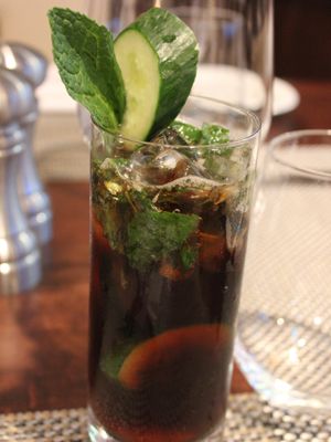 3 oz. Hendricks Gin<br>  3 pieces of Mint<br>  3 cucumber slices<br>  Diet Coke<br><br>     <i>Muddle mint and cucumber slices in a cocktail shaker. Add gin and coke. Shake vigorously and strain into a glass.</i><br><br>     Source: <a href="http://www.theseafiregrill.com/home" target="_blank">The Sea Fire Grill</a>