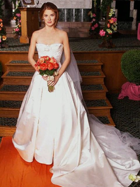 Gown, Wedding dress, Bride, Dress, Bridal clothing, Clothing, Bridal party dress, Photograph, Shoulder, Bridal accessory, 
