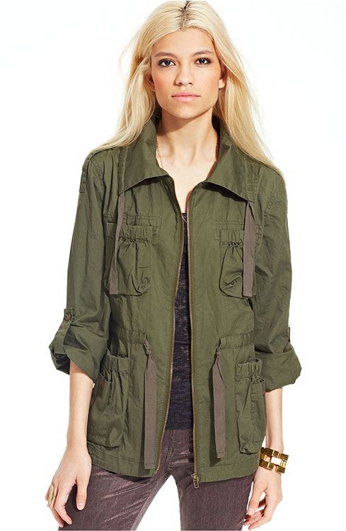 macys green jacket