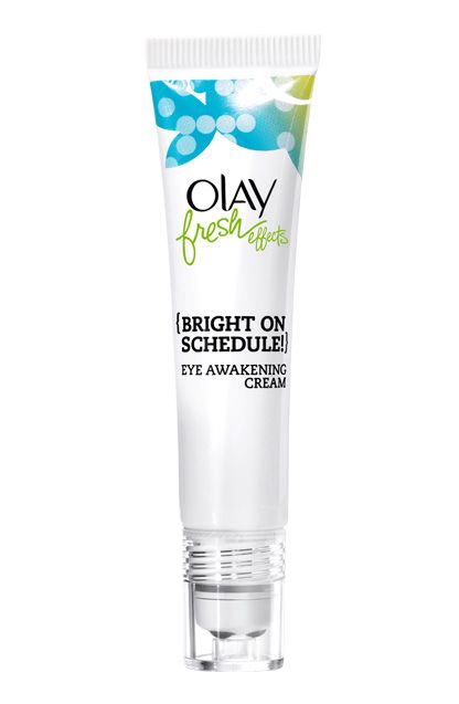 <p>Try: <span style="text-decoration: underline;">Olay Fresh Furnishings {Brilliant On Schedule!} Eye Awakening Foam</span><span style="text-decoration: underline;">.</span> The tri-rollerball applicator massages the skin with a soothing, cooling treatment that instantly de-puffs and reduces the look of nighttime circles.</p>