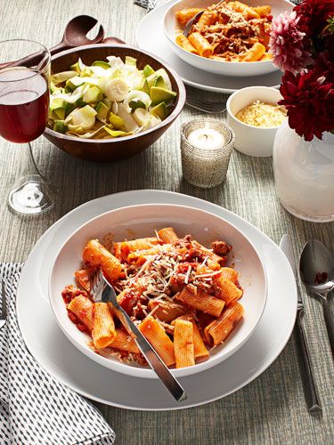 Rigatoni With Chicken Bolognese Recipe Katie Lee Dinner