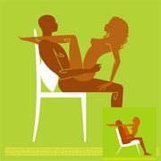 Yellow, Sitting, Furniture, Interaction, Sharing, Chair, Wrist, Conversation, Illustration, Graphics, 
