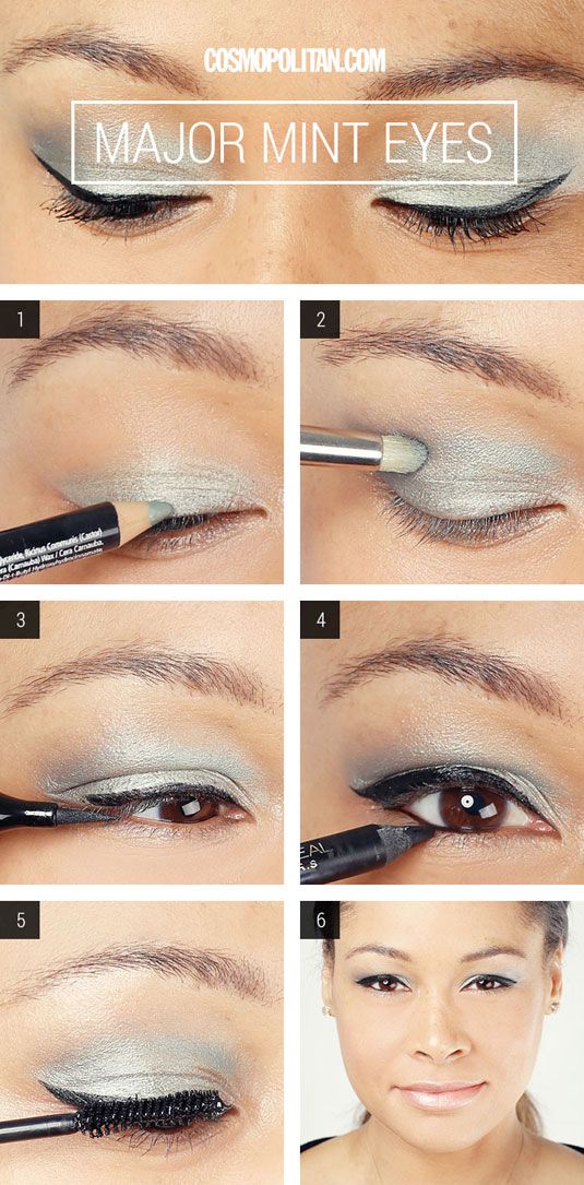 eye makeup for white dress step by step