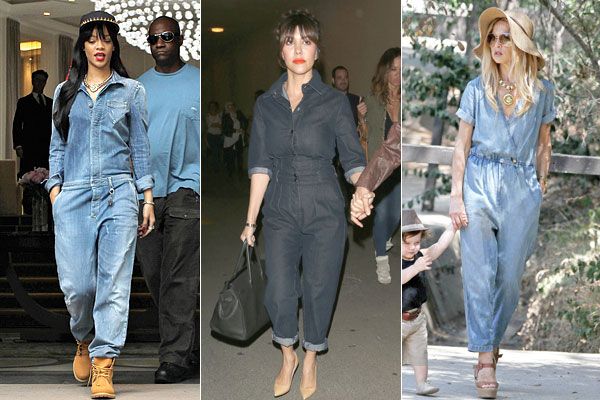 denim jumpsuit in the style