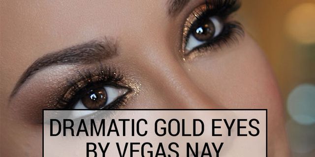 How To Get Dramatic Gold Glitter Eyes