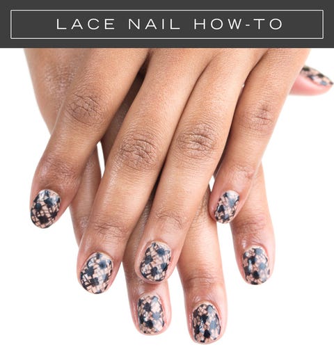 Black Lace Manicure Easy Nail Art Tutorial Image