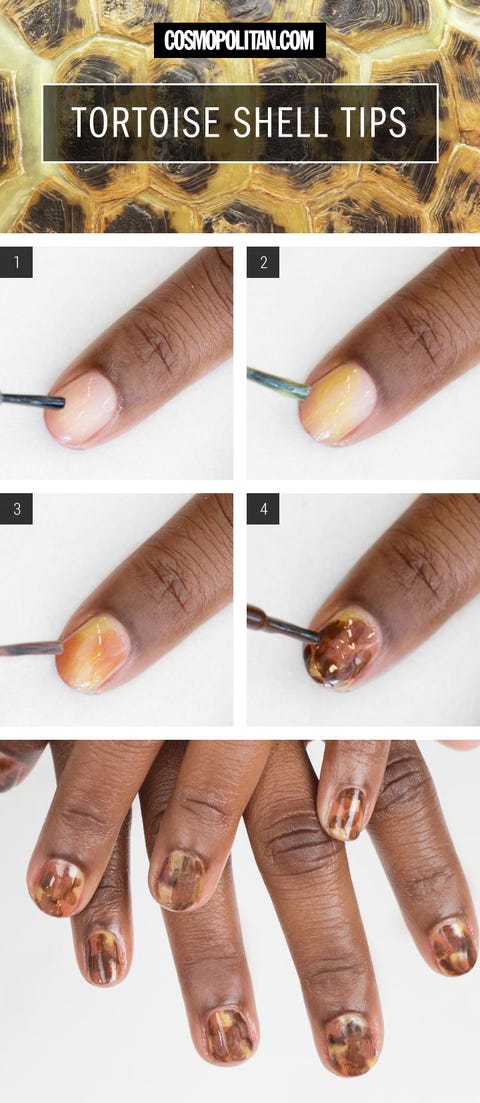 How To Tortoise Shell Manicure - Tortoise Shell Manicure