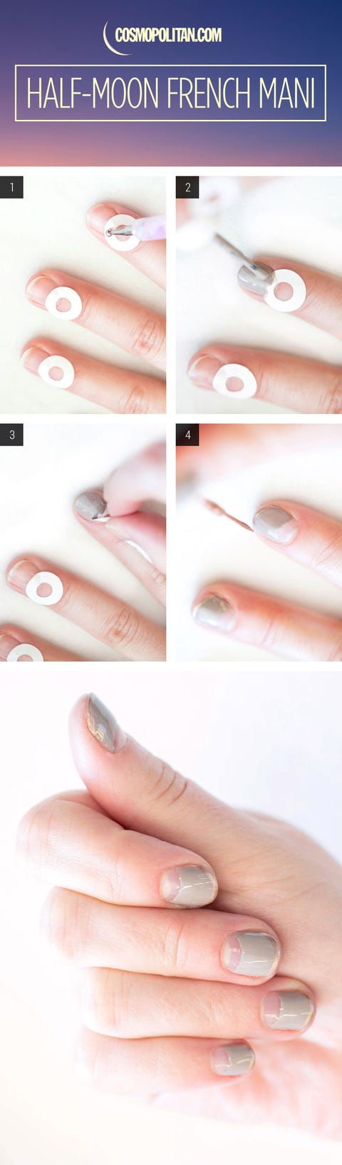 How To Half Moon French Manicure Half Moon Nails How To Half Moon French Manicure Half Moon Nails