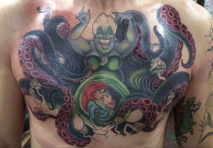 see this guy u0027s giant unbelievable little mermaid tattoo see this guy u0027s giant unbelievable little mermaid tattoo