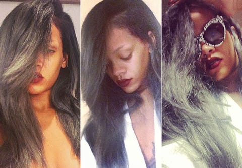Rihanna Dyes Her Hair Gray - Celebrity Hair Color