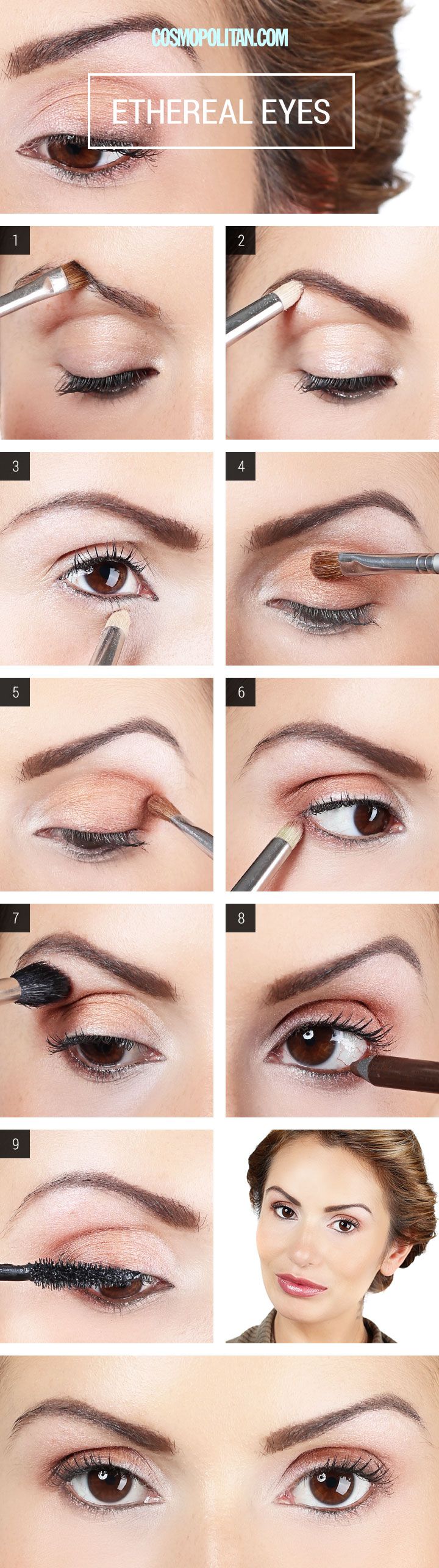 step by step eye makeup for brown eyes