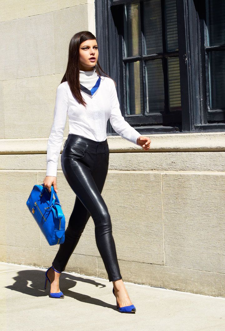 leather skirt business casual