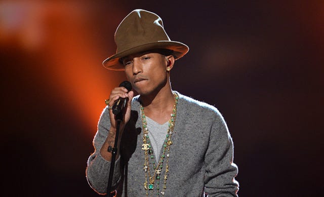 Pharrell Williams Wore That Big Hat Again