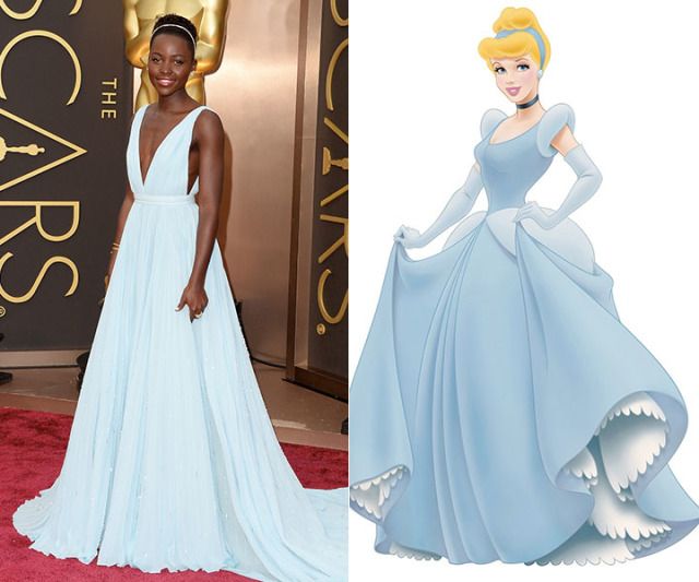 Lupita Nyong'o Wears Cinderella Gown At 2014 Oscars