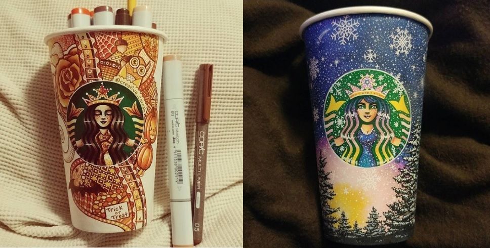 すごい！SNSで注目を集める「スタバカップアート」