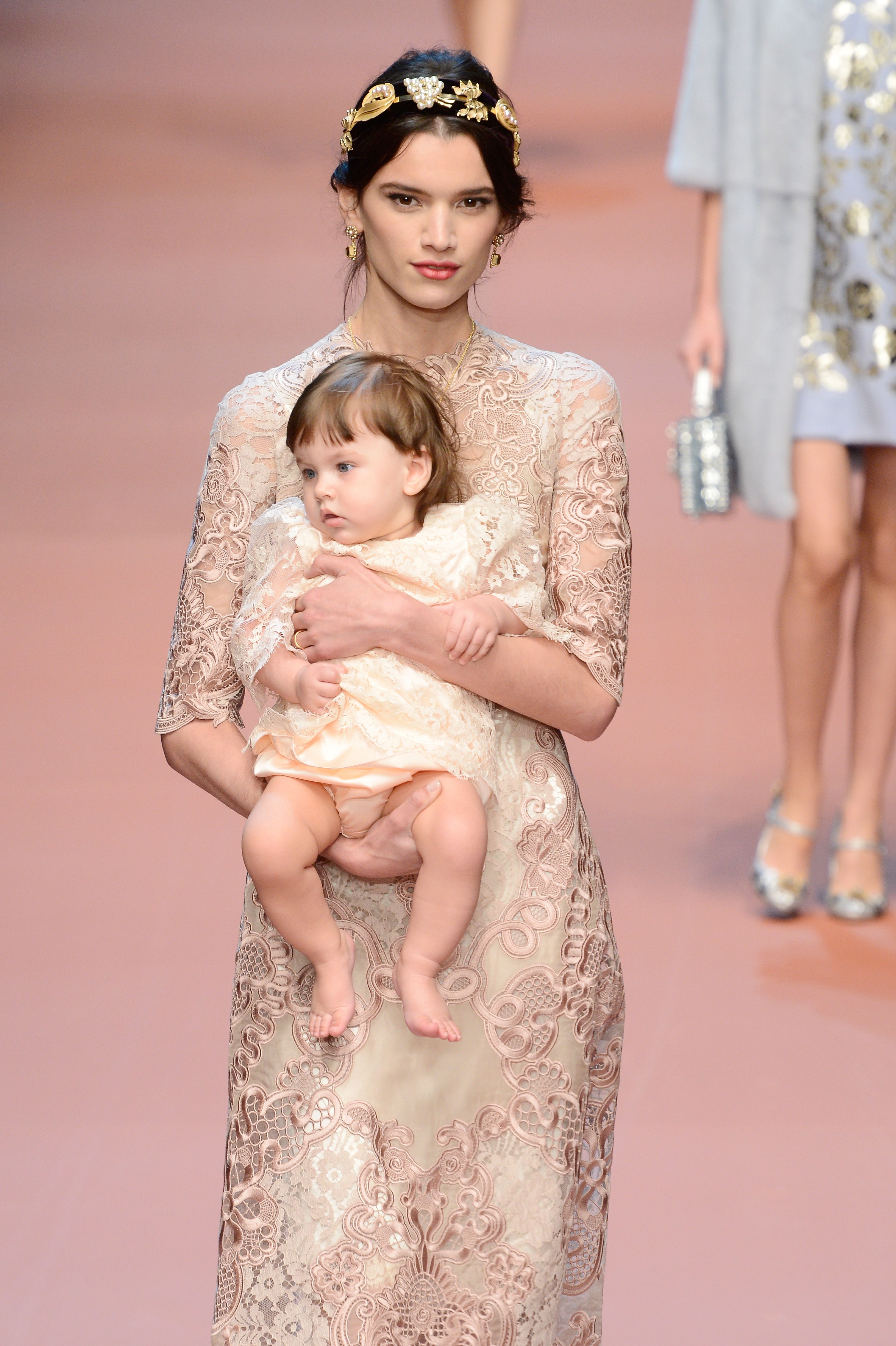 Milan Fashion Week AW15: Dolce & Gabbana send children and pregnant models  down the catwalk