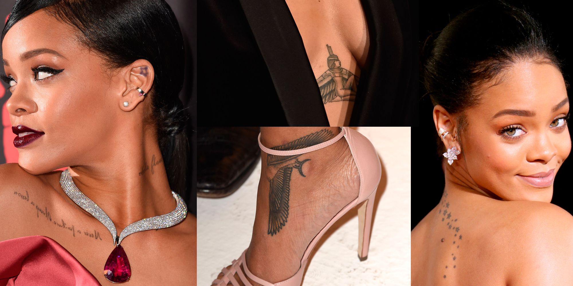 Pretty celebrity tattoos on black skin tones