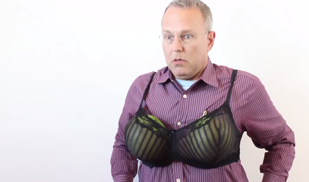 Men Trying Bras For The First Time