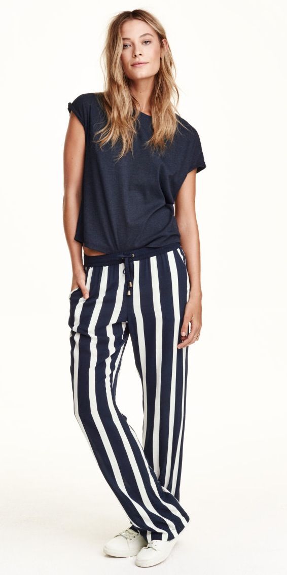 Petite striped clearance trousers