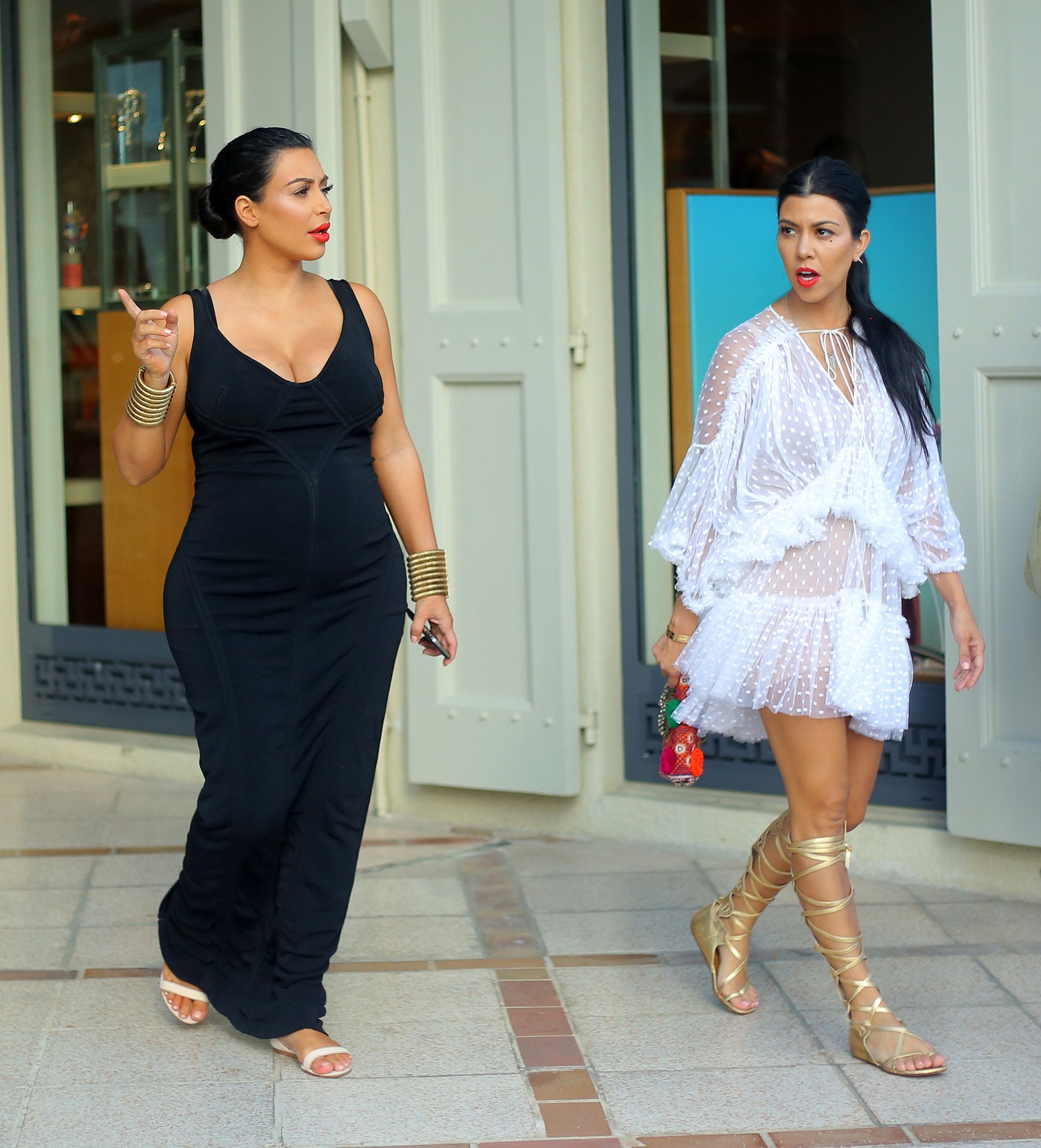 Kourtney Kardashian wears her favourite gladiator sandals teamed with a  sheer mini dress as she takes Mason to Thomas & Friends premiere | Daily  Mail Online