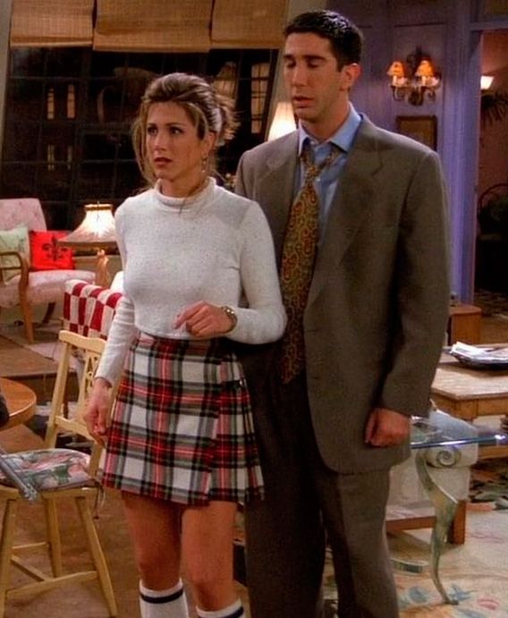 90s Fashion Checkered Skirt