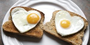 Heart shaped eggs