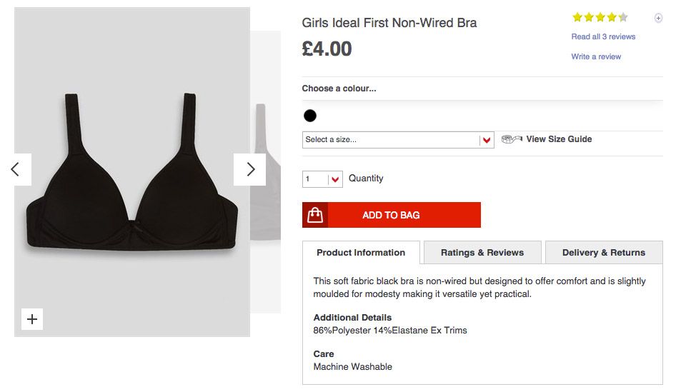 Matalan slammed for selling 'sexualised' padded plunge bra for girls aged  13 and under – The Sun