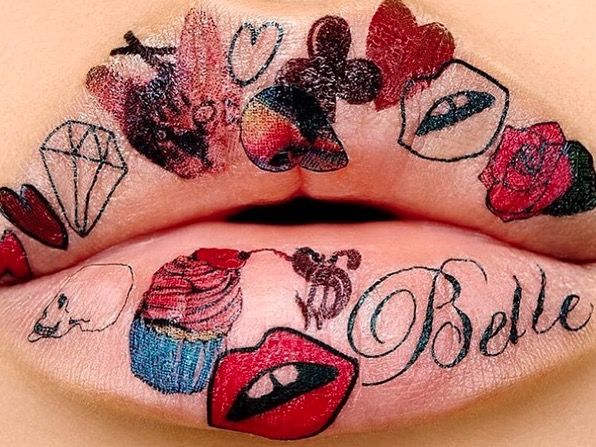 Tiny lip tattoos are a thing now (and instagram is LOVING them)