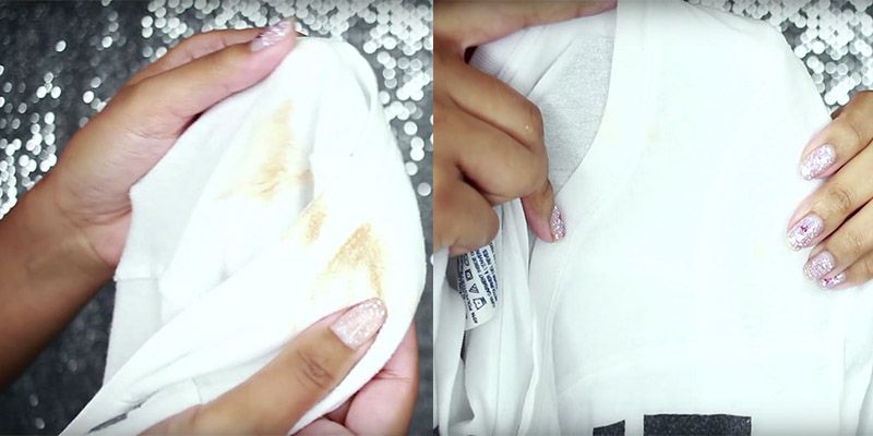 is to get foundation stains out of your clothes