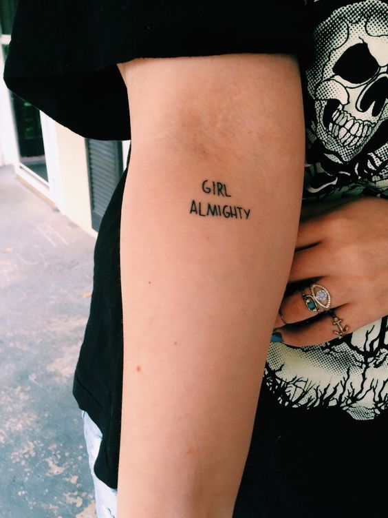 Girl Almighty Temporary Tattoo set of 3 