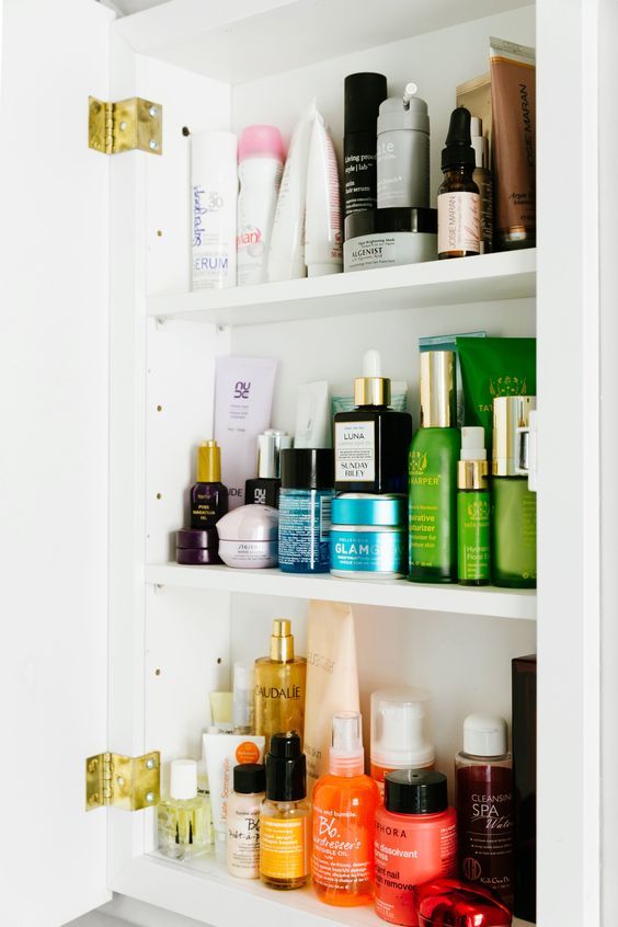 How to store skincare products in a small bathroom