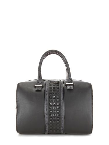 Pauls Boutique London Faux Leather Black Tote Handbag Satchel 