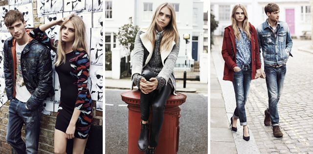 Brit model denim Jeans rocks Delevingne campaign Pepe latest Cara AW13 for