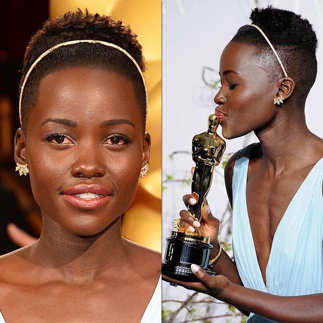Lupita Nyong'o Oscars 2014 hairstyles :: Celebrity hair trends