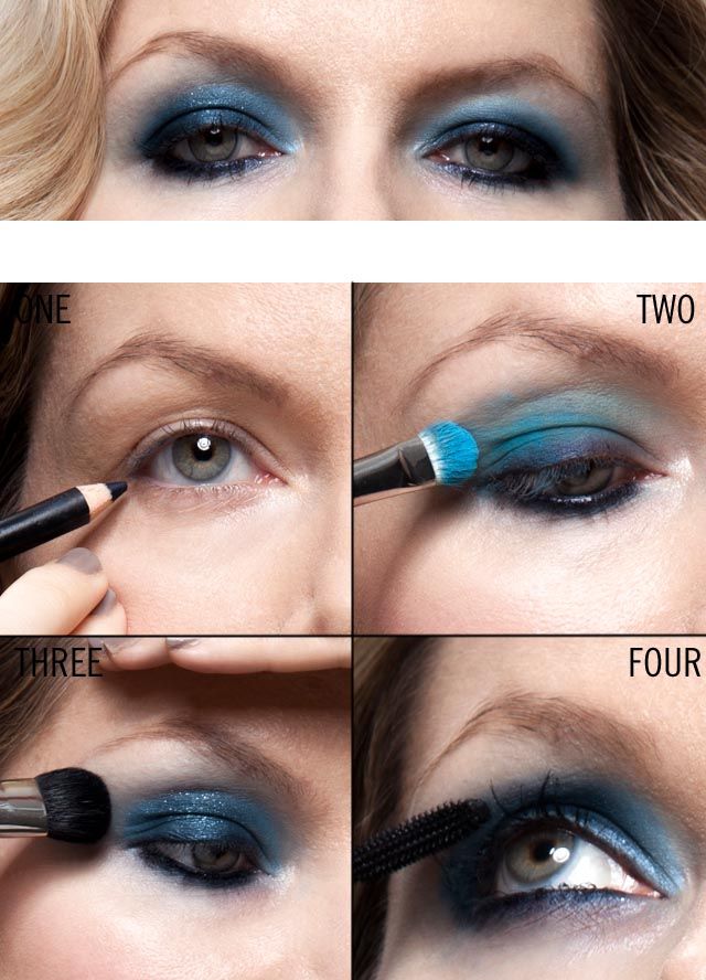 step by step smokey eye makeup for blue eyes