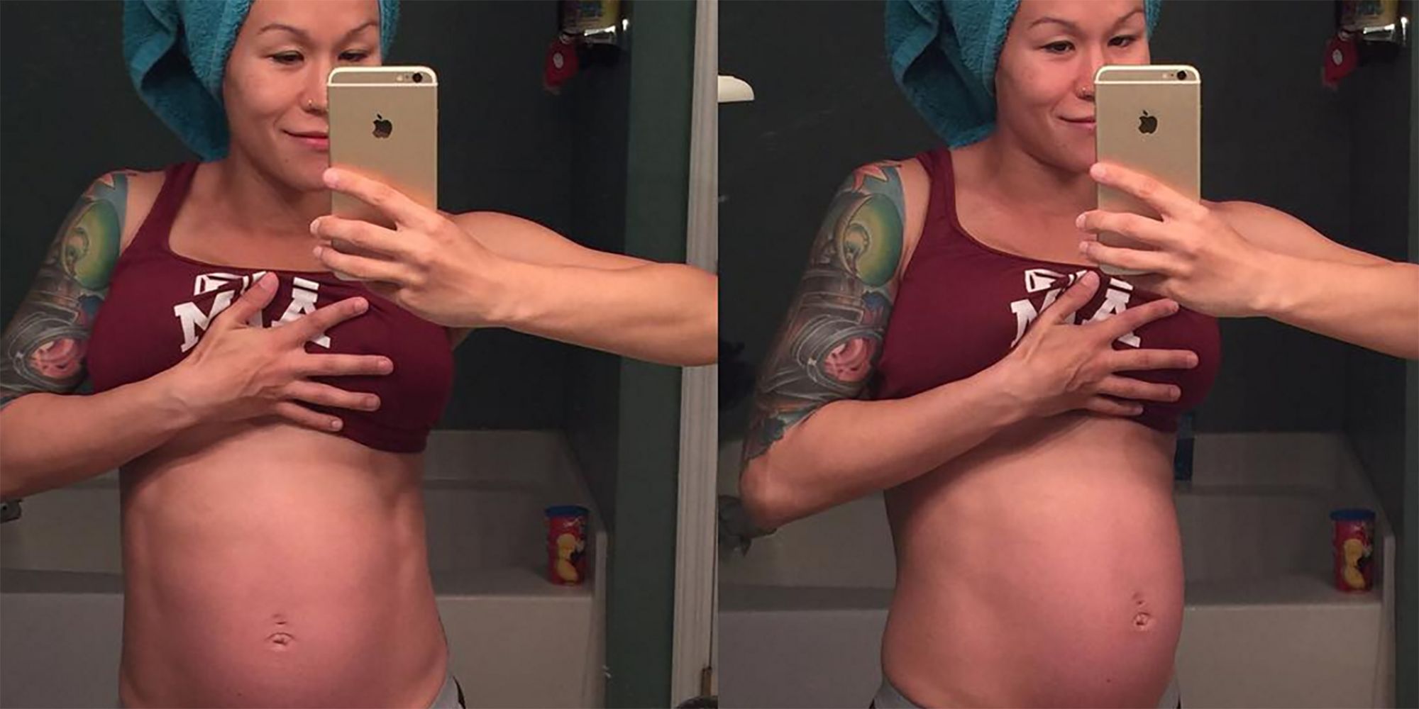 Pregnant Woman With Six-Pack