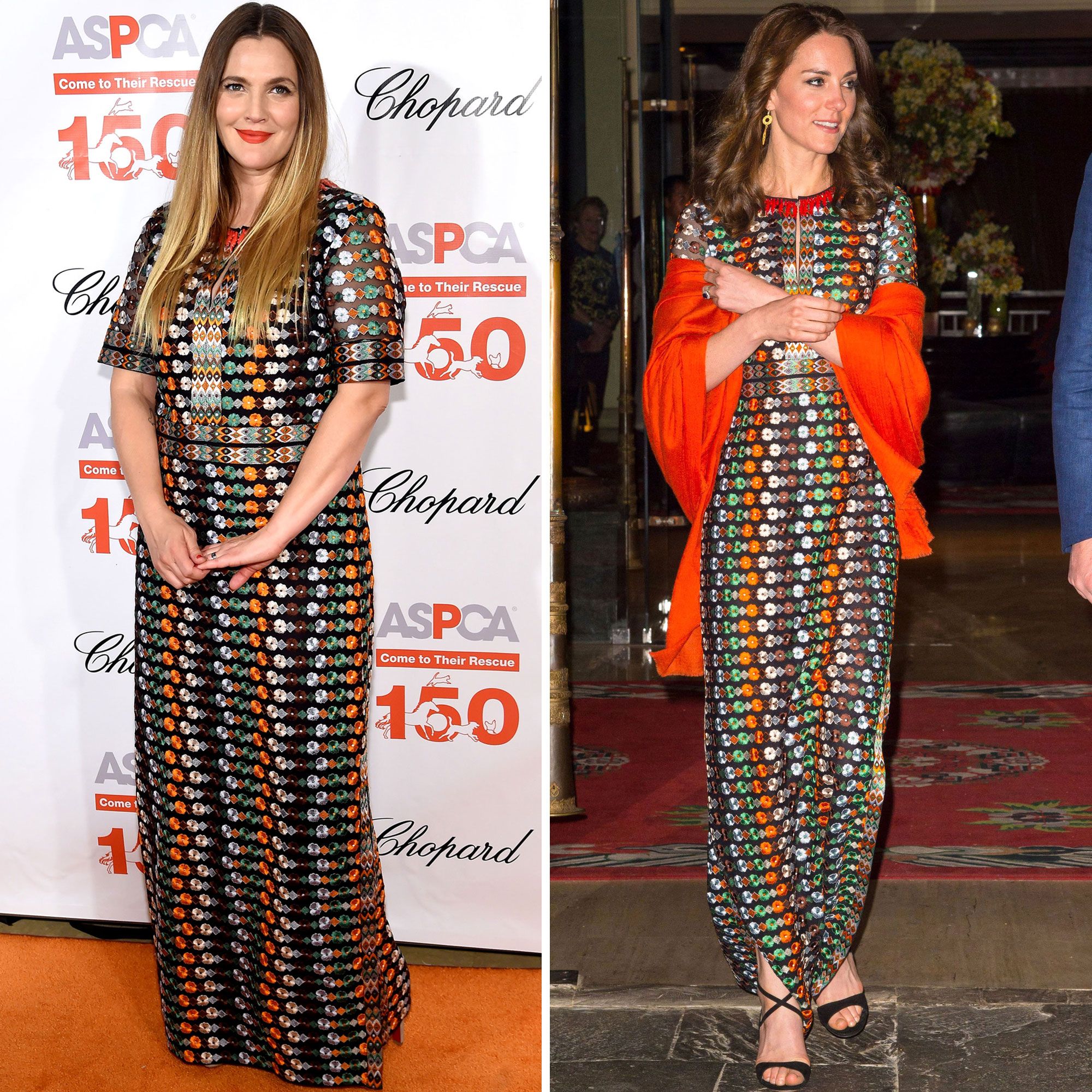 Drew Barrymore and Kate Middleton Wore the Exact Same Dress on the Same  Night