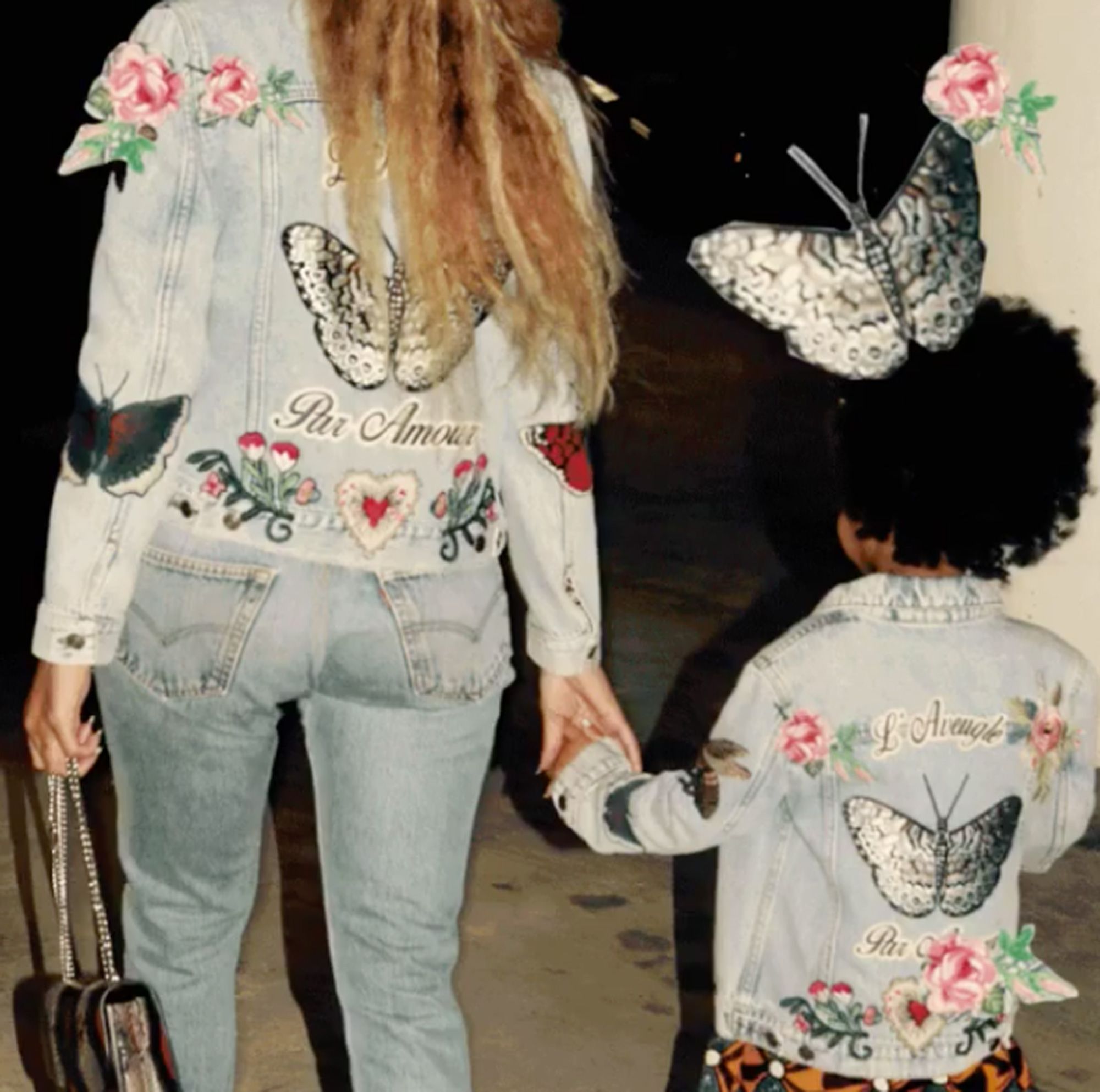 Beyoncé and Blue Ivy Wore Matching Gucci Jackets