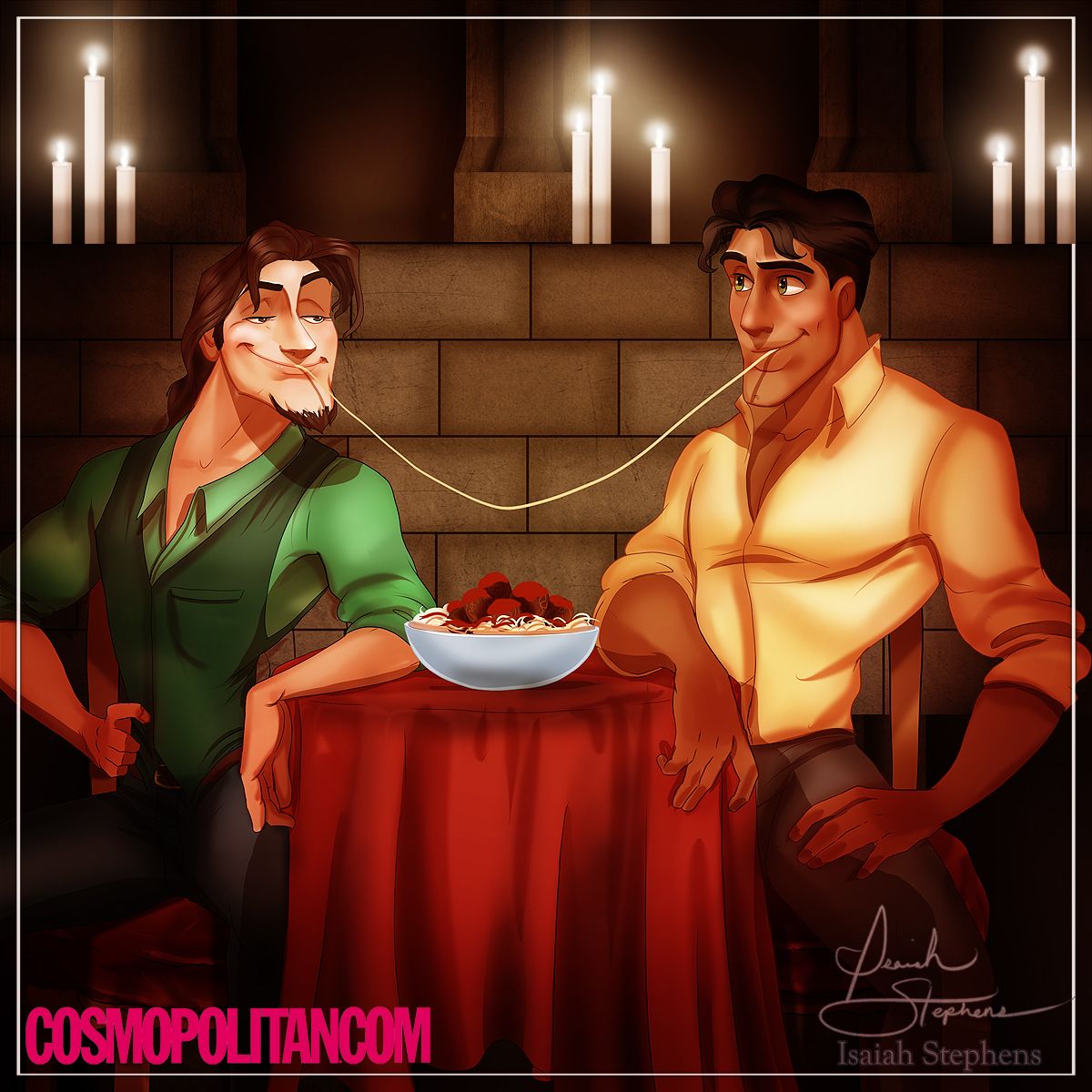 Disney Gay Couples — Disney Princes Fall in Love, Kiss