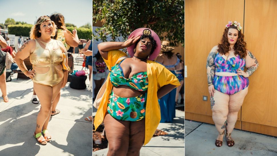 Plus Size Model Celebrates Curves and Inclusion with Body Confidence Pool  Party