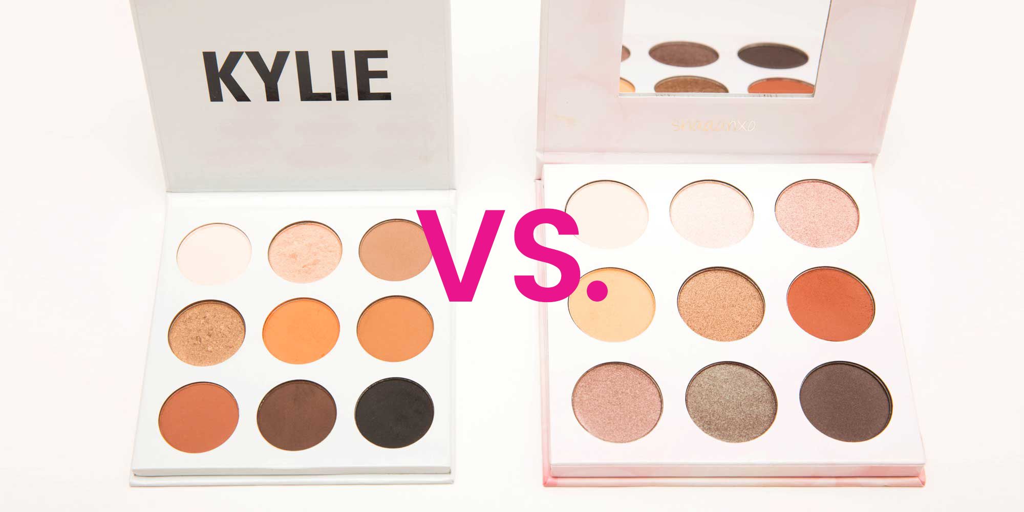 Kylie Cosmetics Kyshadow Palette Compared to Shaaanxo BH Cosmetics Eye Palette