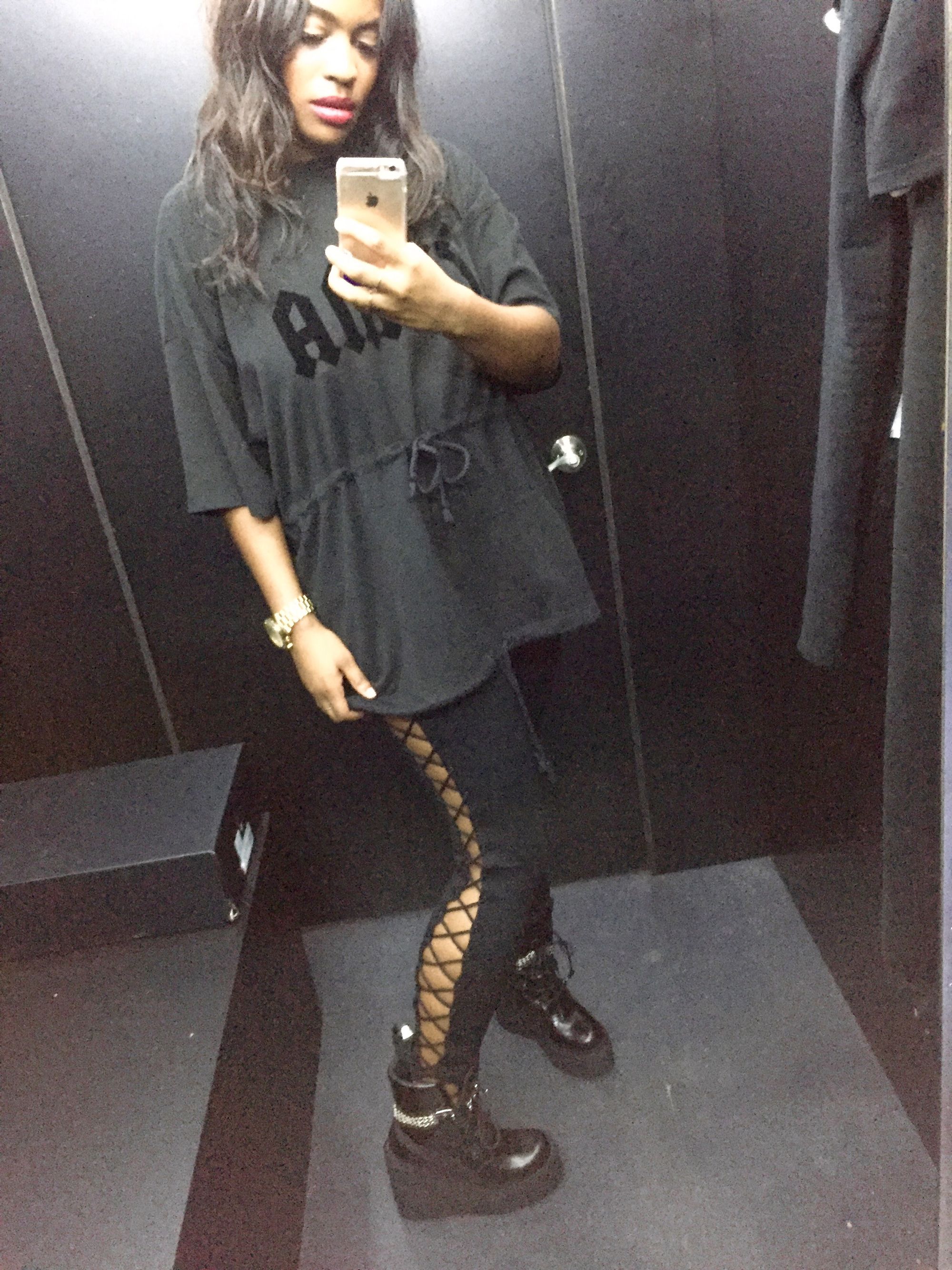 NEW! Fenty Puma by Rihanna Side Lace-Up Leggings Black [SZ M