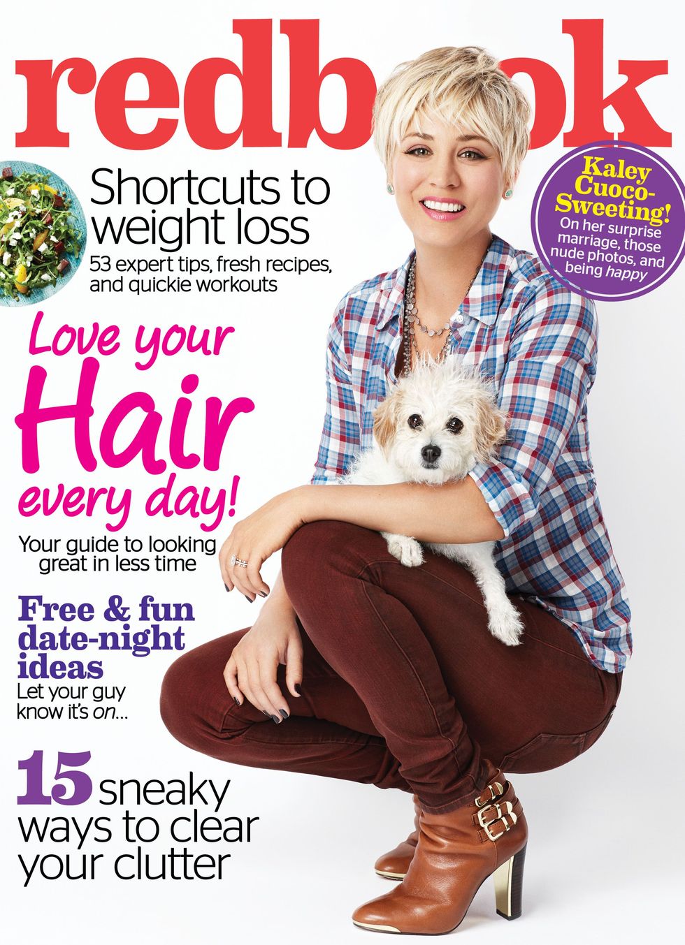 Kaley Cuoco-Sweeting on the cover of Redbook magazine